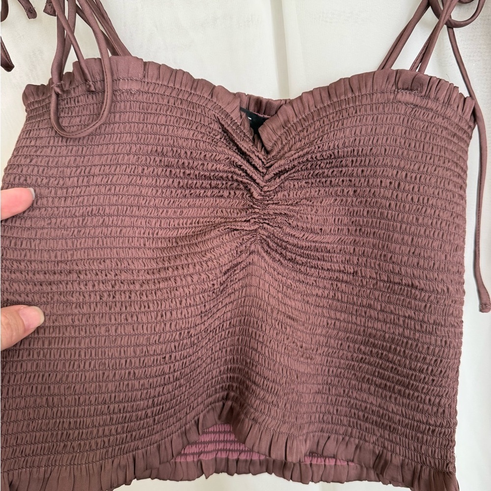 NWT Smocked Mauve Camisole Top Size Medium - Picture 5 of 10
